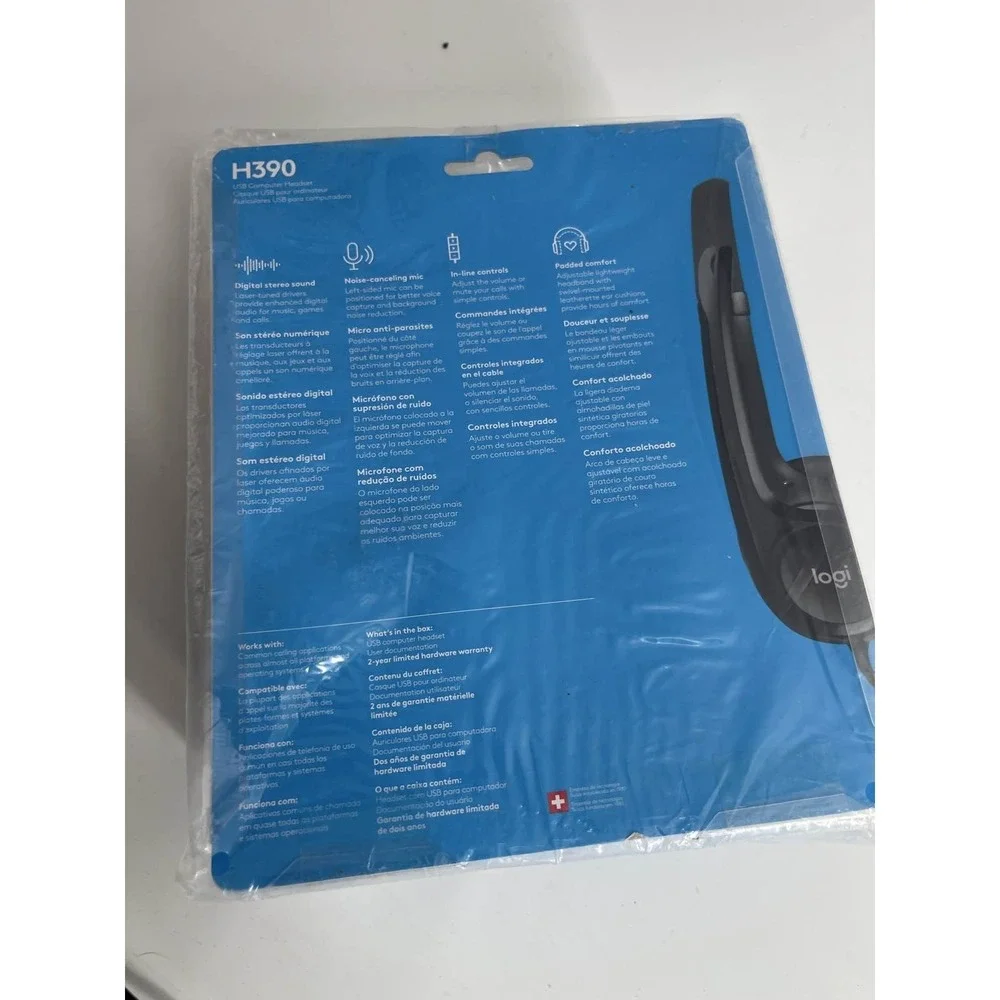 Logitech H390 USB Headset Noise Canceling Mic Digital Stereo‎